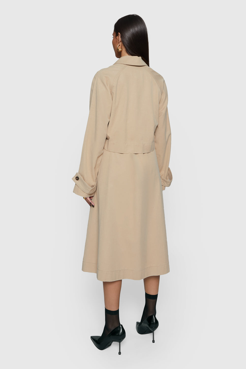 ジャケット・アウター muguet rose midi trench coat dark beige muguet rose midi trench coat dark beige