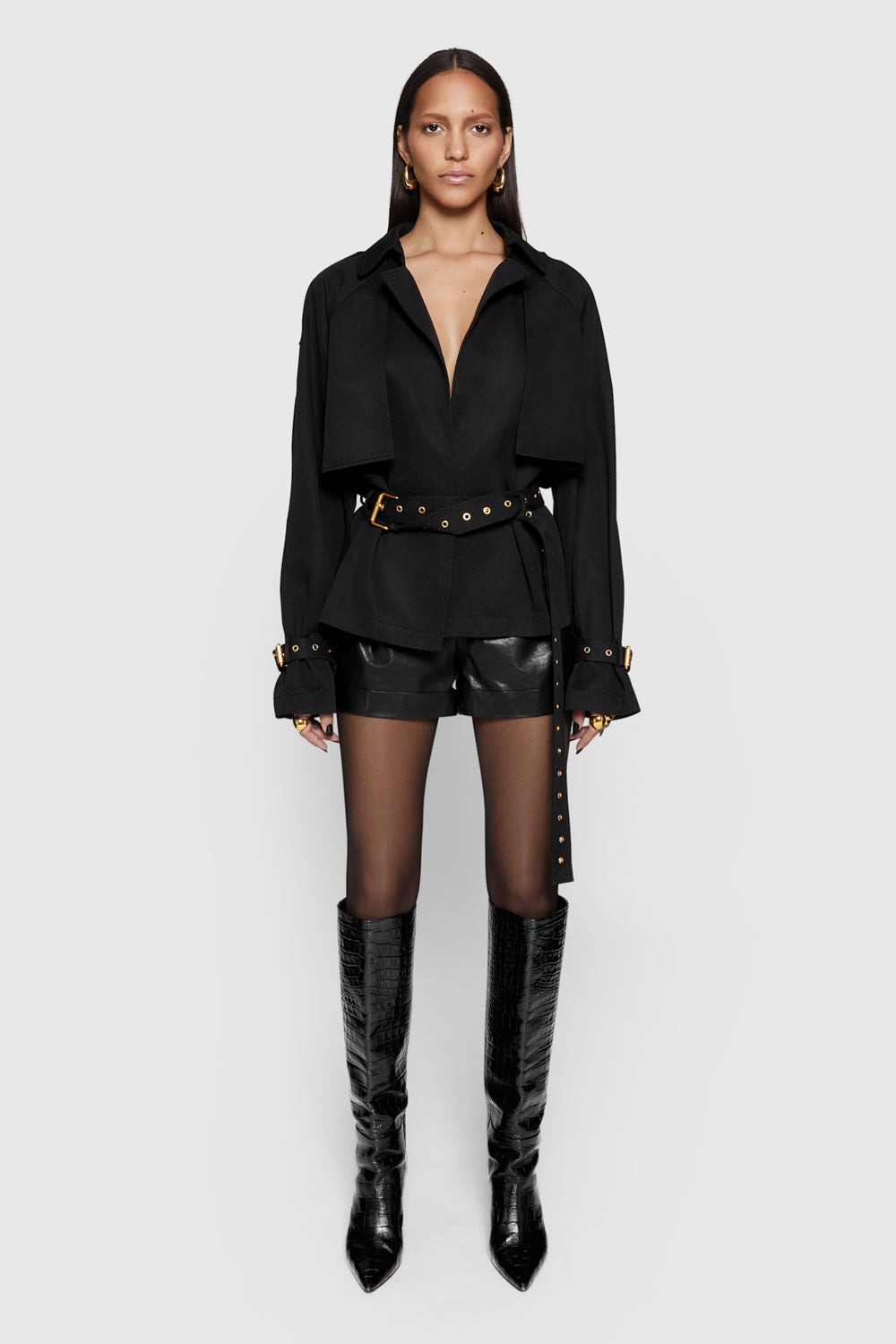Mia Cropped Trench Coat