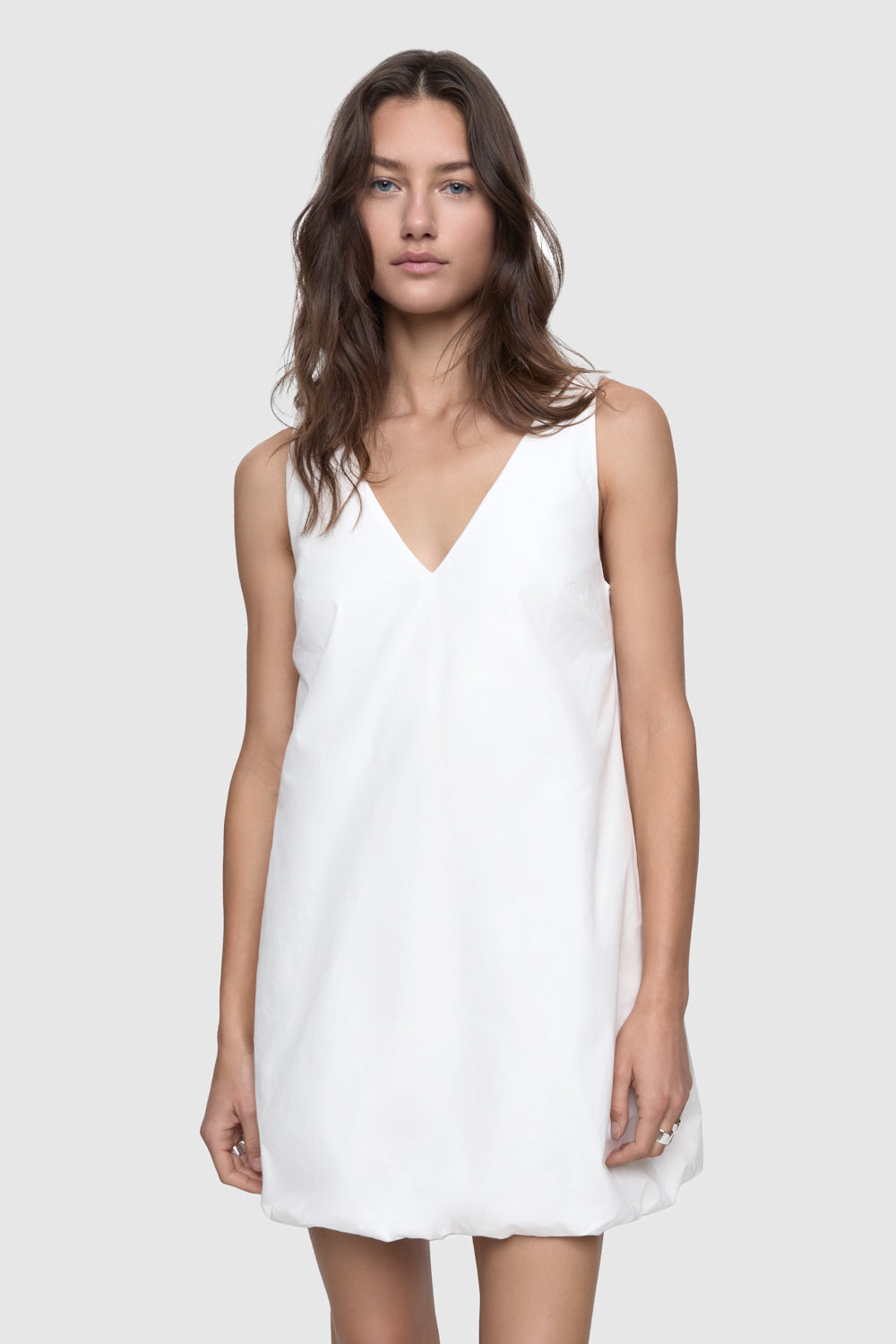 knee length dresses for ladies Princess Polly Glamour Girl Strapless Bubble Hem Minidress in White at Nordstrom, Size 6 main image 0