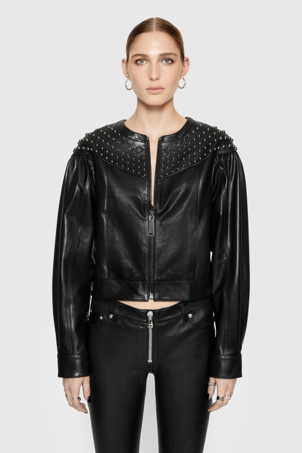 Ozzy Studded Leather Jacket