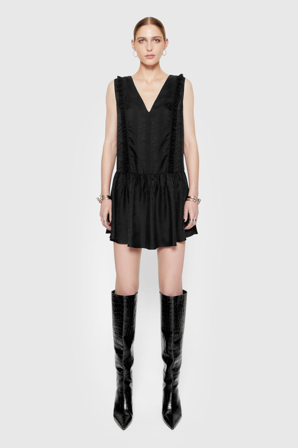 Rebecca Minkoff Valerie Mini Dress in True Black - Size L Rebecca Minkoff Valerie Mini Dress in True Black - Size L