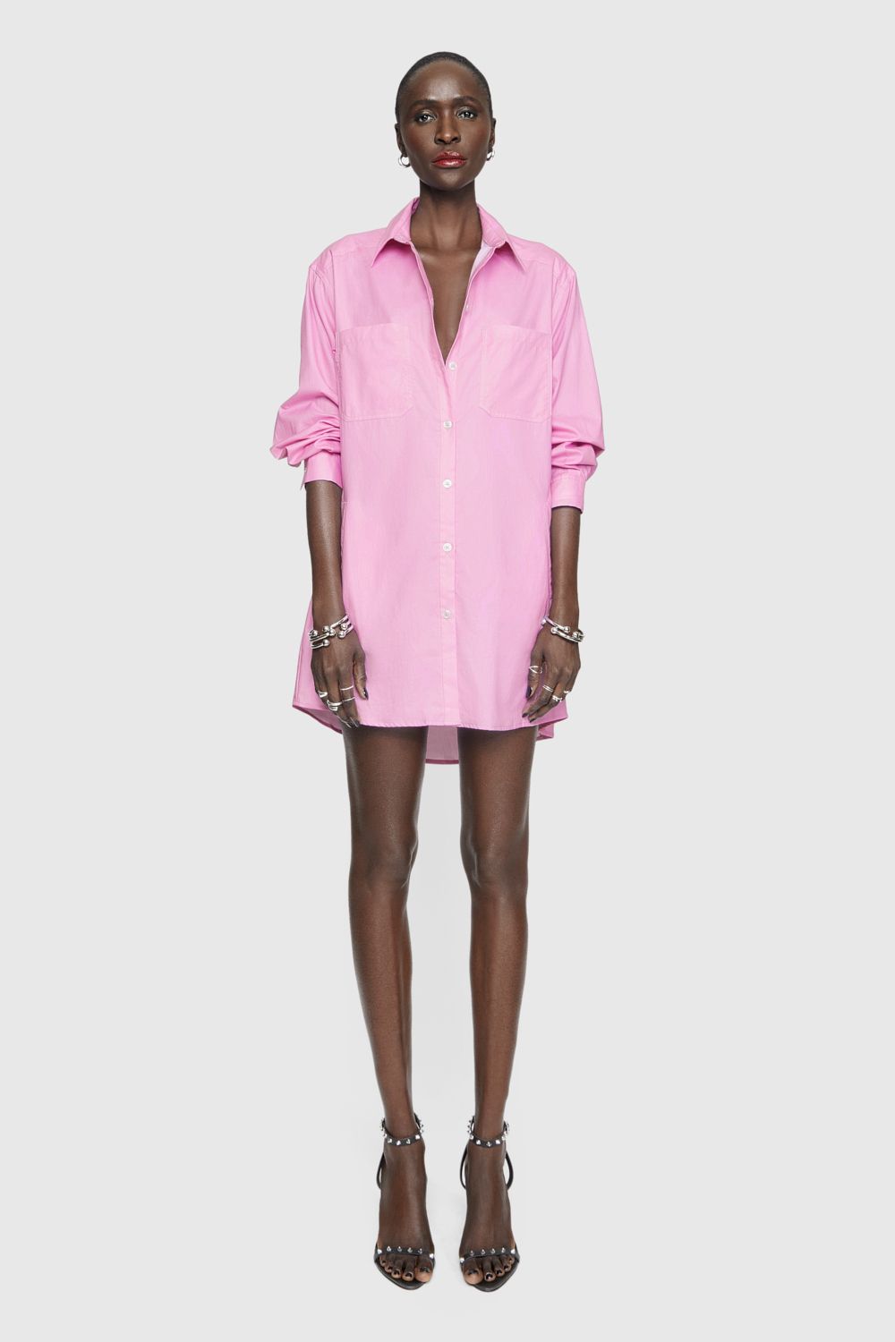 Pink Zara Oversized Shirt Dress Zara Oversized Shirt Dress ZARA