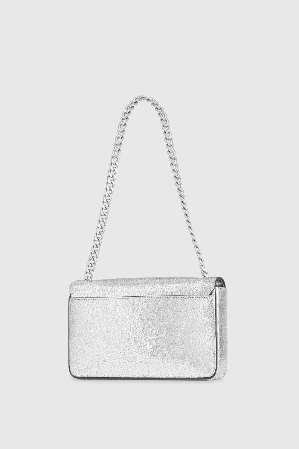 Locò Embroidered Small Shoulder Bag for Woman in Silver/crystal
