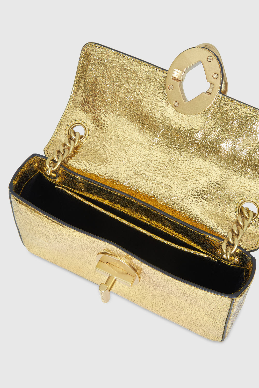 The G Small Shoulder Bag w/ Chain Strap - Gold - Rebecca Minkoff