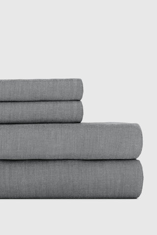 Gray Bamboo/Linen Sheet Set