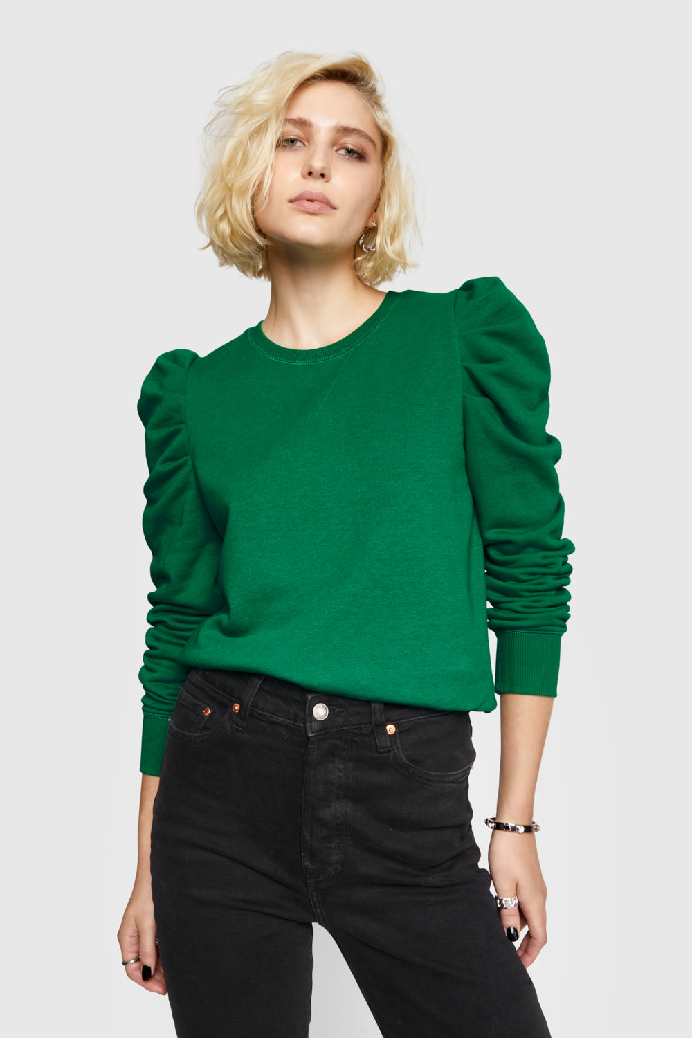 Janine Sweatshirt - Emerald Green - Rebecca Minkoff