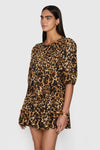 felicity dress   cotton poplin   natural leopard Color Name,