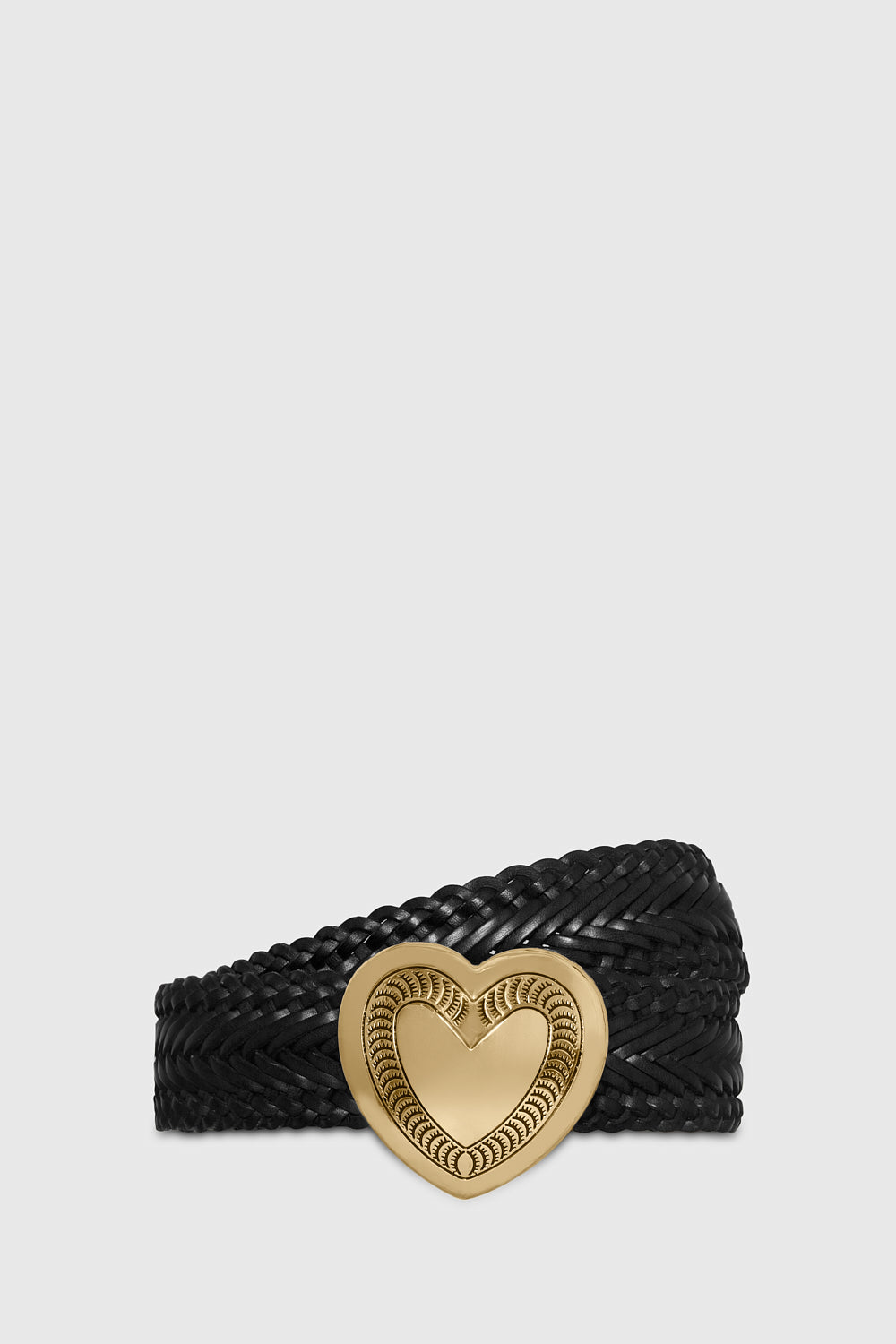 Woven Heart Buckle Belt