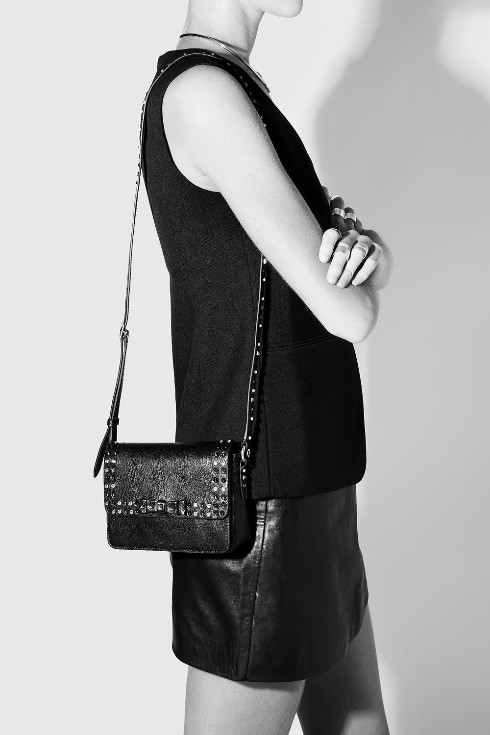 Bowie Studded Crossbody