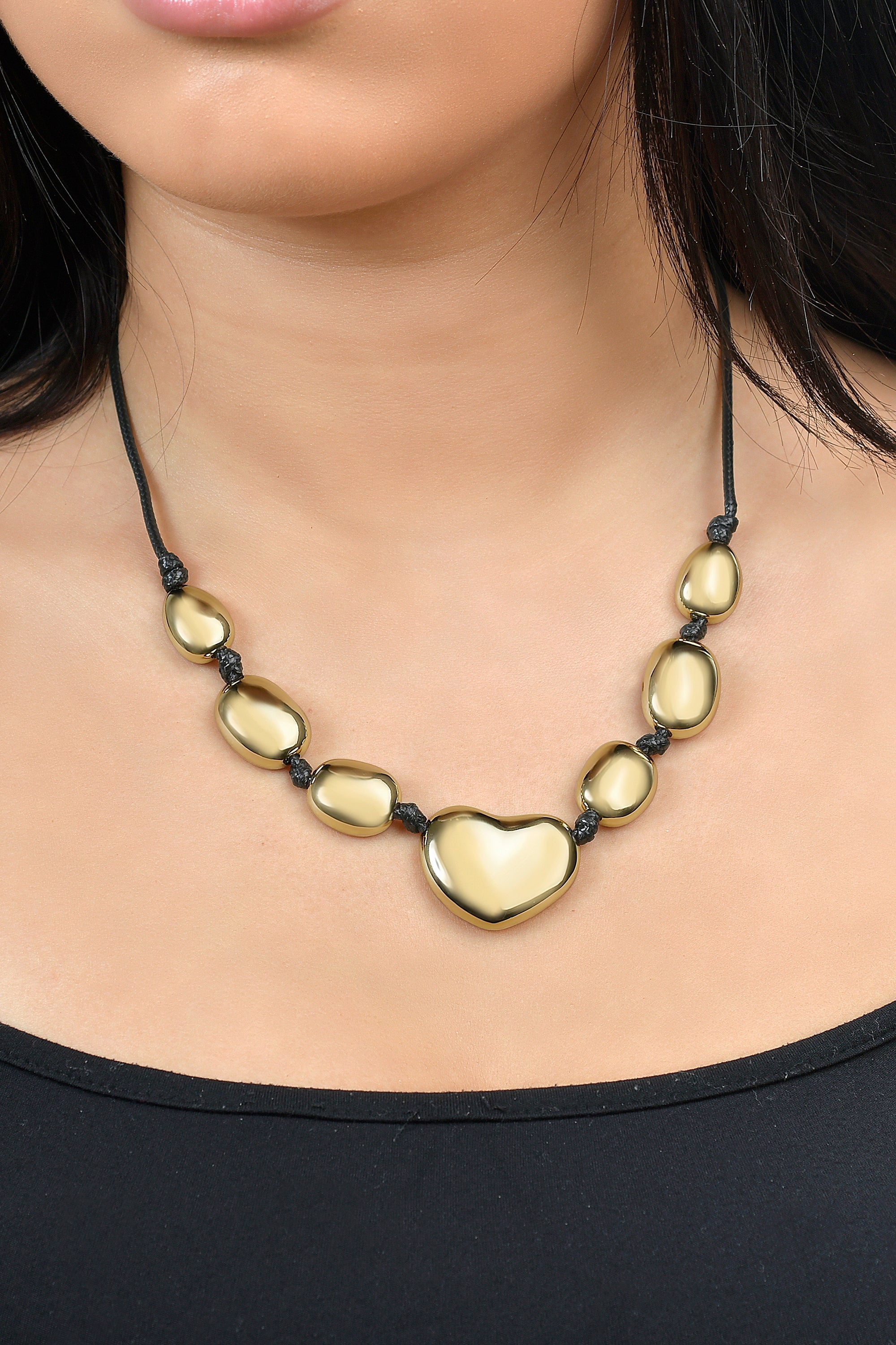 Organic Bead Statement Necklace