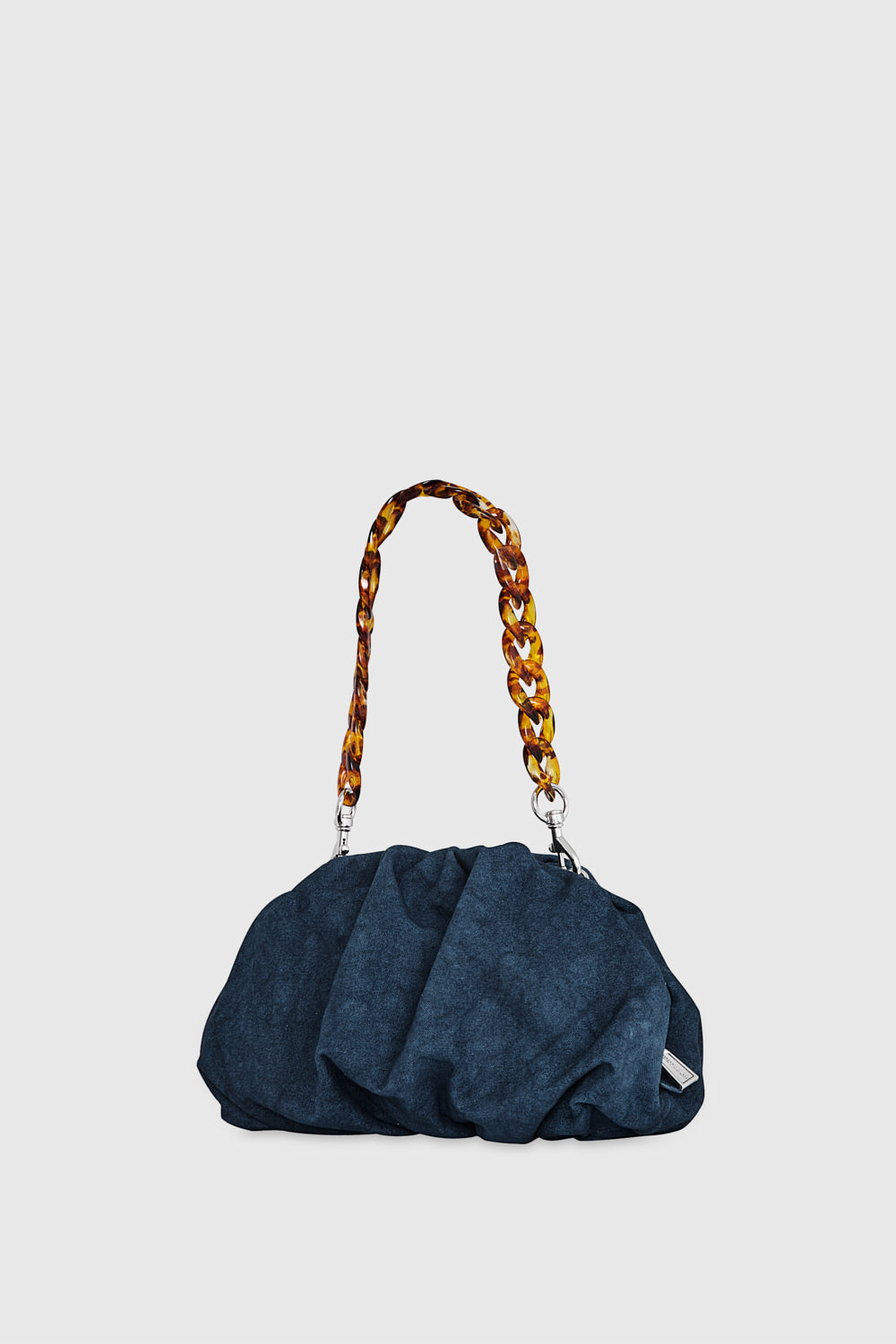 Ruched Clutch With Resin