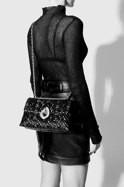 Double Gusset Crossbody With Chain Quilt