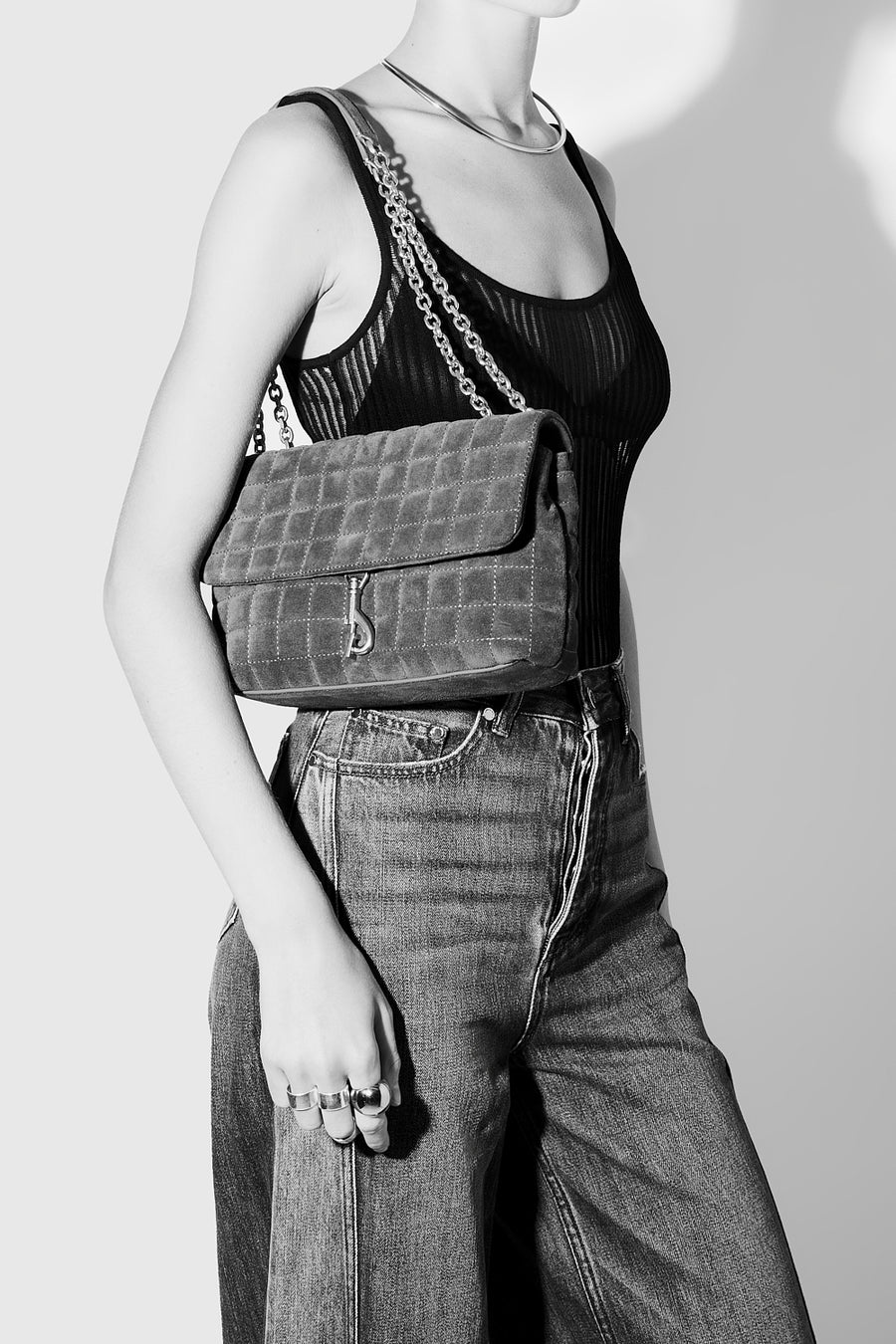 Edie Medium Crossbody With Square Quilt