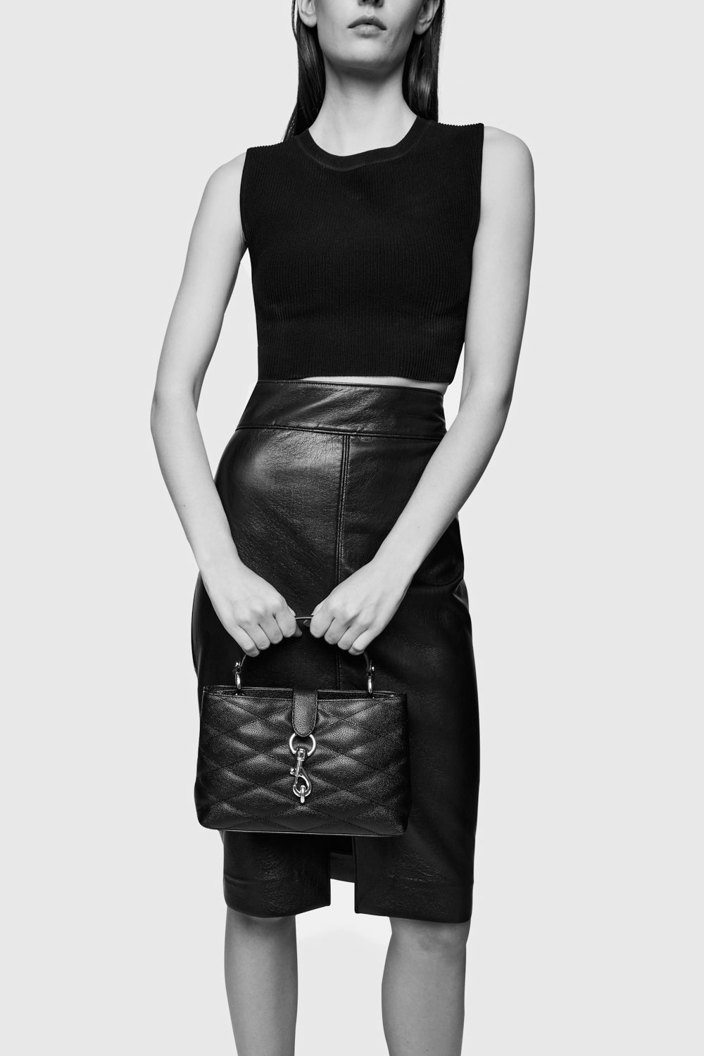 Edie Top Handle Satchel With Diamond – Rebecca Minkoff