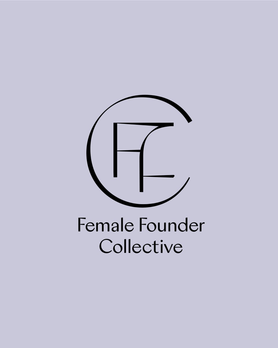 Logo of Female Founder Collective on a light purple background