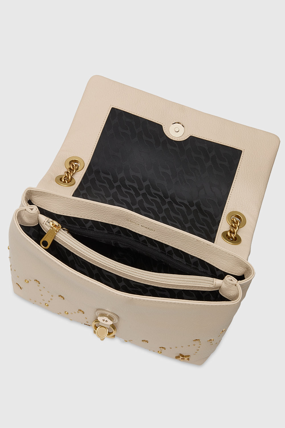 Edie Flap Shoulder Bag With Celestial Studs