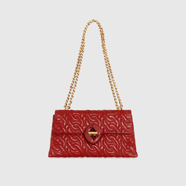 Double Gusset Crossbody With Chain Quilt