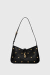 Megan Small Shoulder Bag With Heart Studs
