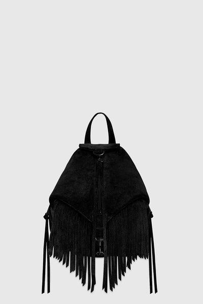 convertible mini julian backpack black Convertible Mini Julian Backpack With Fringe