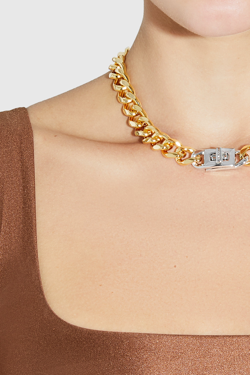 Pad Lock Curb Chain Necklace