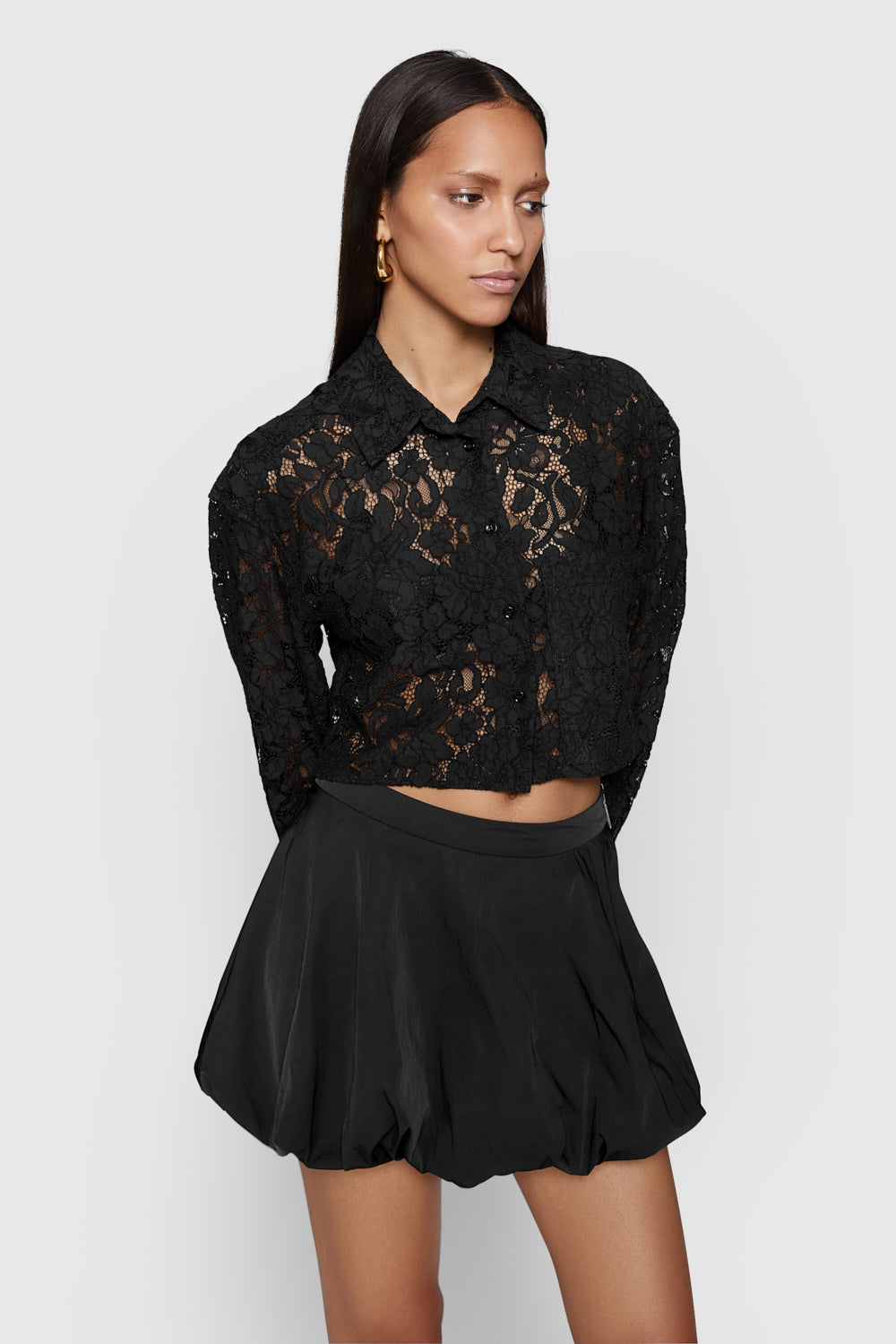 Elizabeth Crop Lace Top