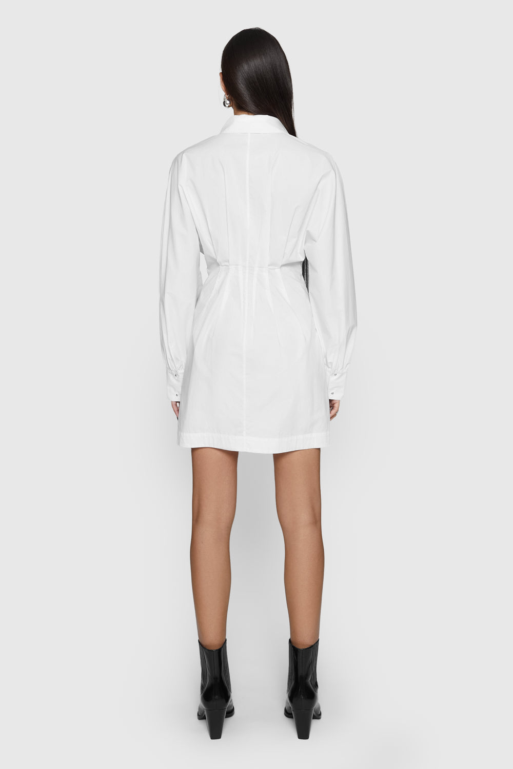 rebecca minkoff mini dresses Rebecca Minkoff Iris Pleated Long Sleeve Mini Dress - True Black