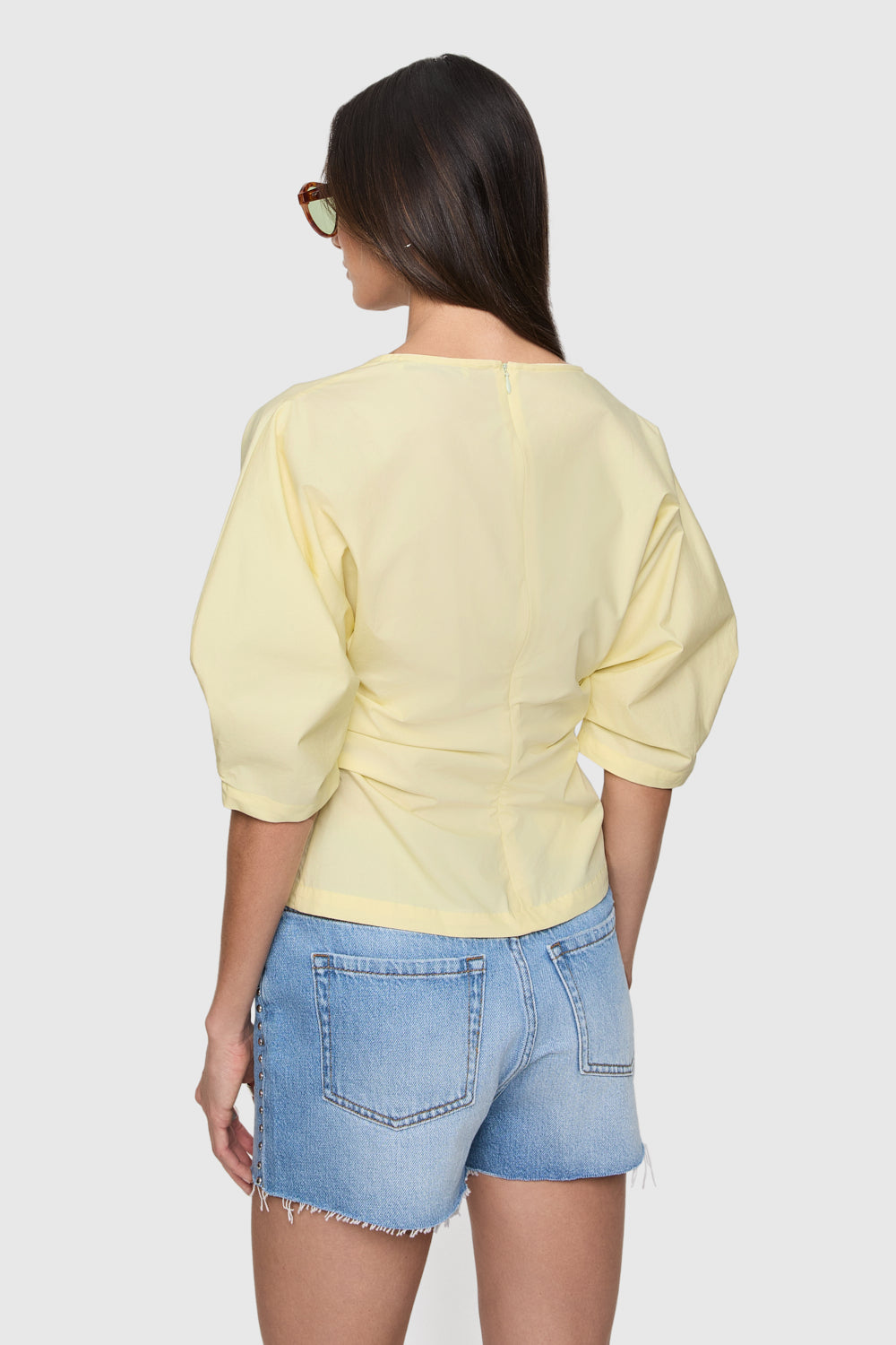 Naomi Pleated Short Sleeve Top