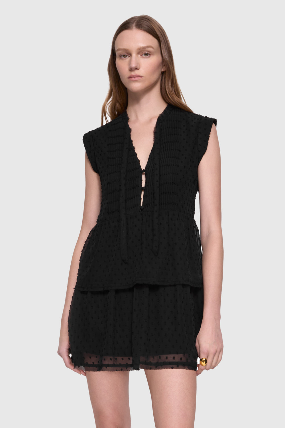 Ivy Pintuck Tier Dress