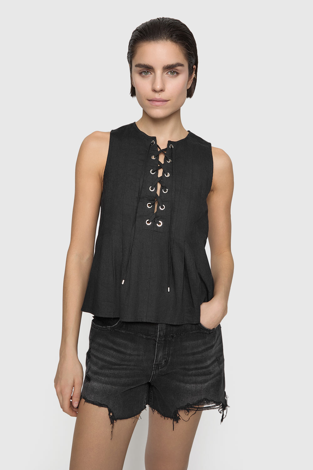 Becca Pleated Top