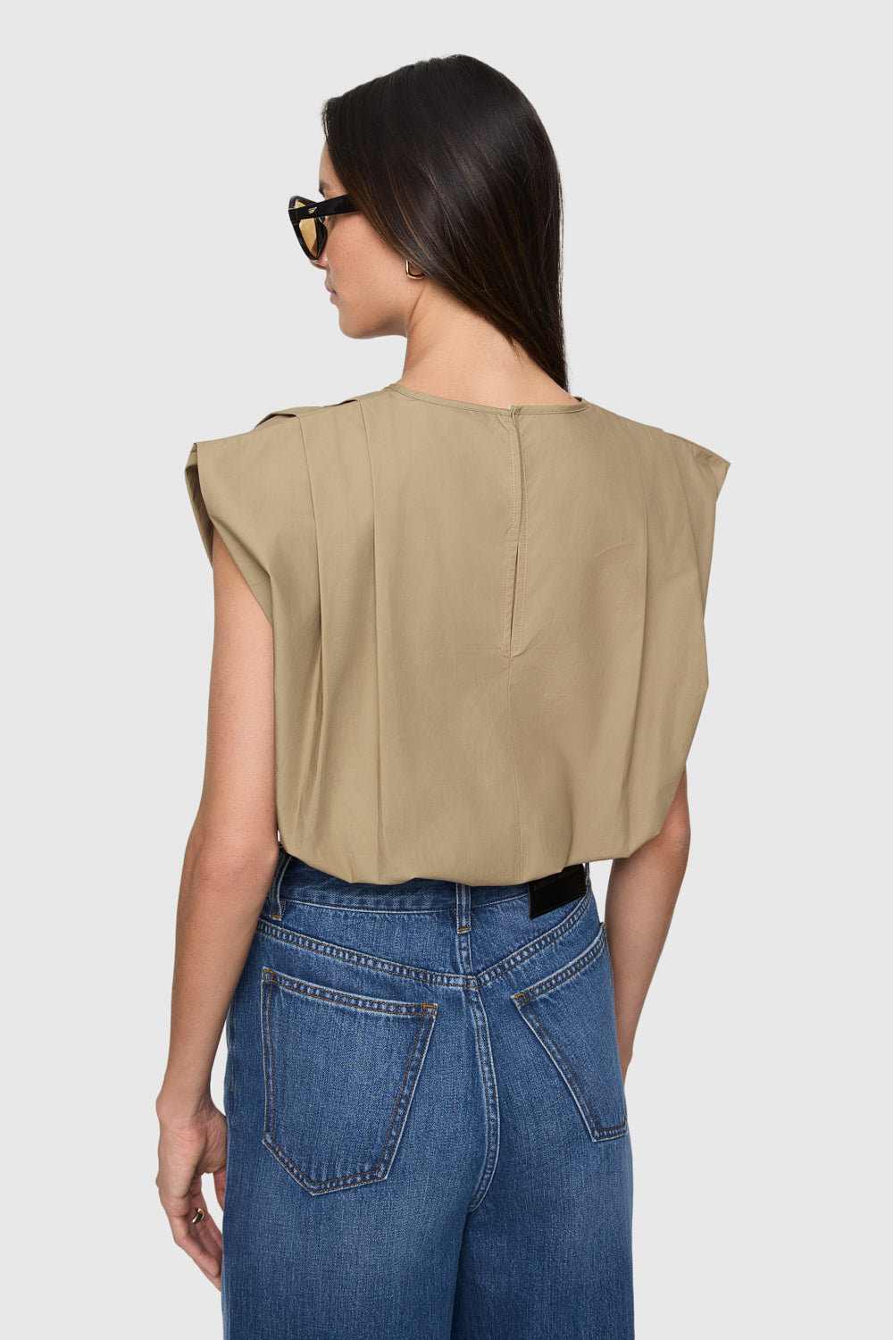 Holly Sleeveless Poplin Top