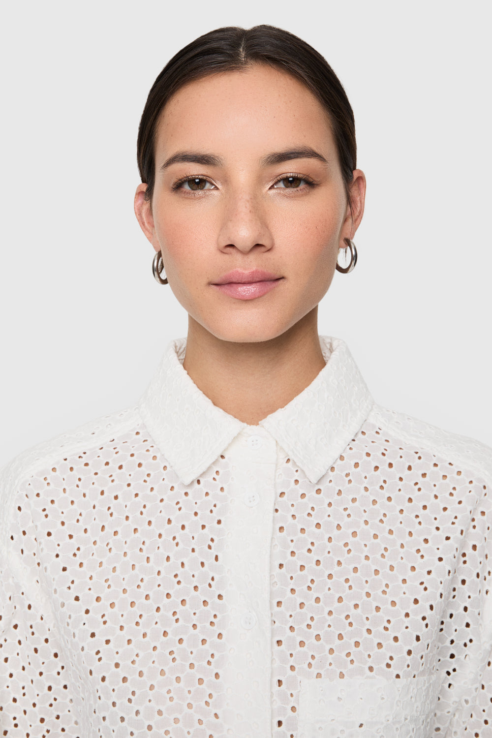 Juna Crop Eyelet Top