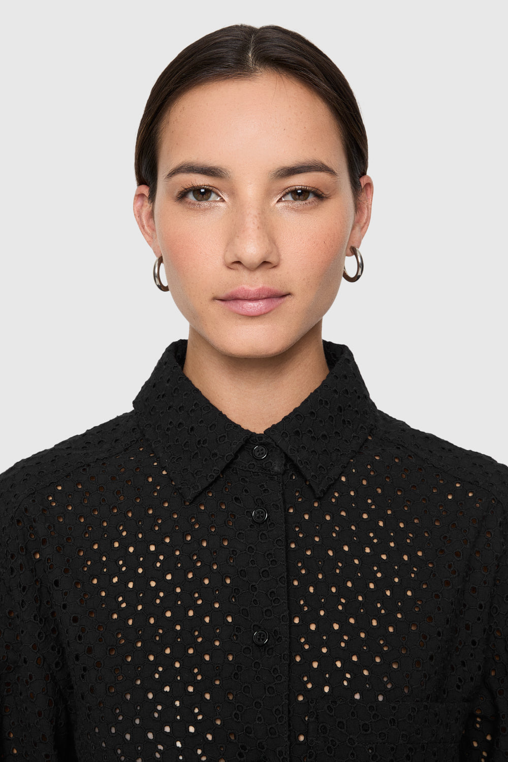 Juna Crop Eyelet Top