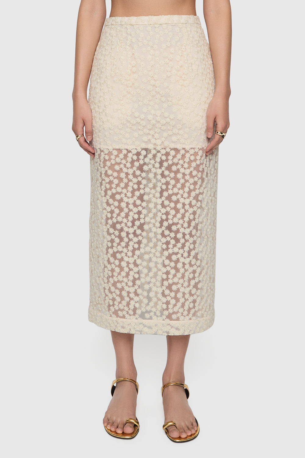 Jaci Midi Lace Skirt