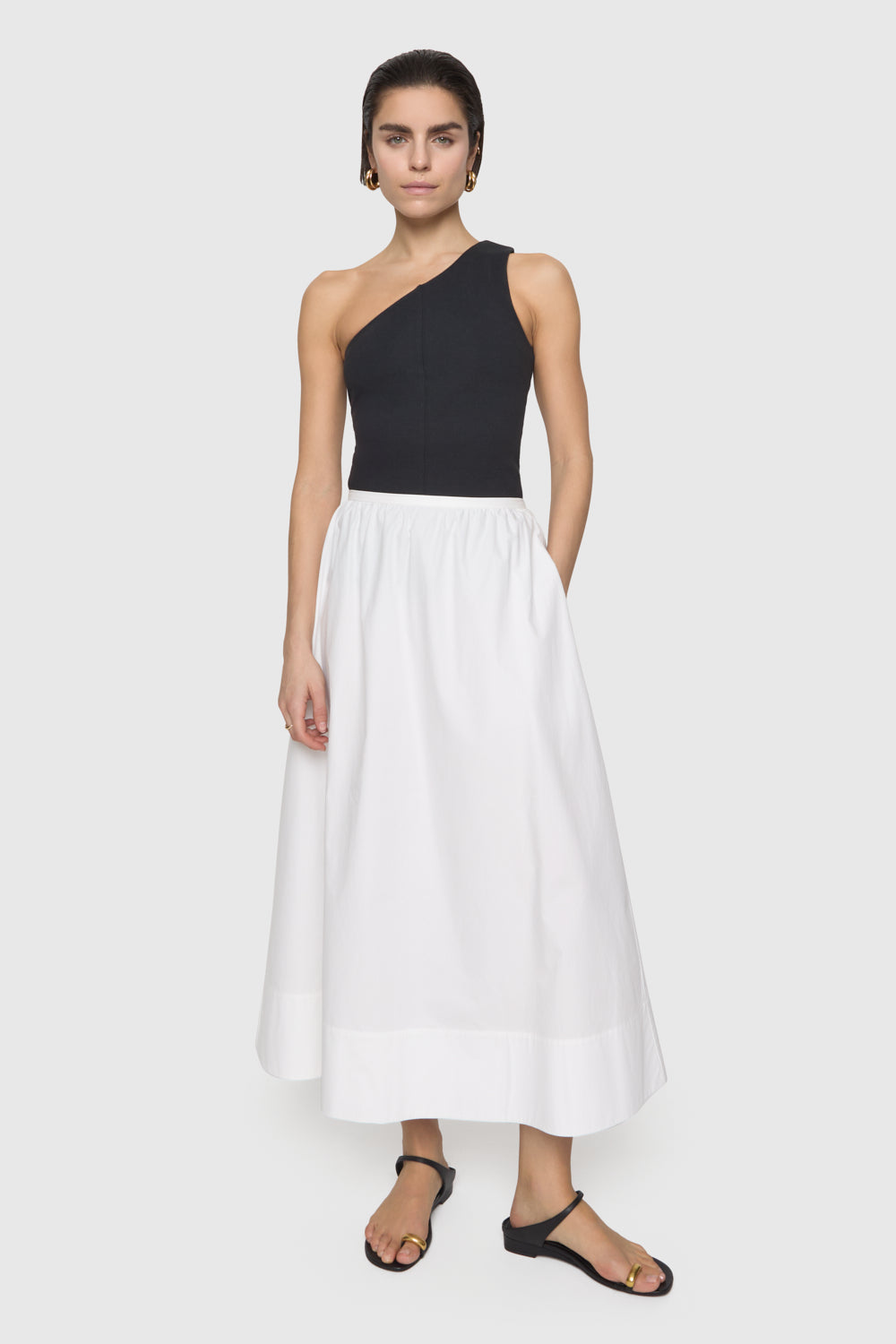 Meg Gathered Midi Skirt
