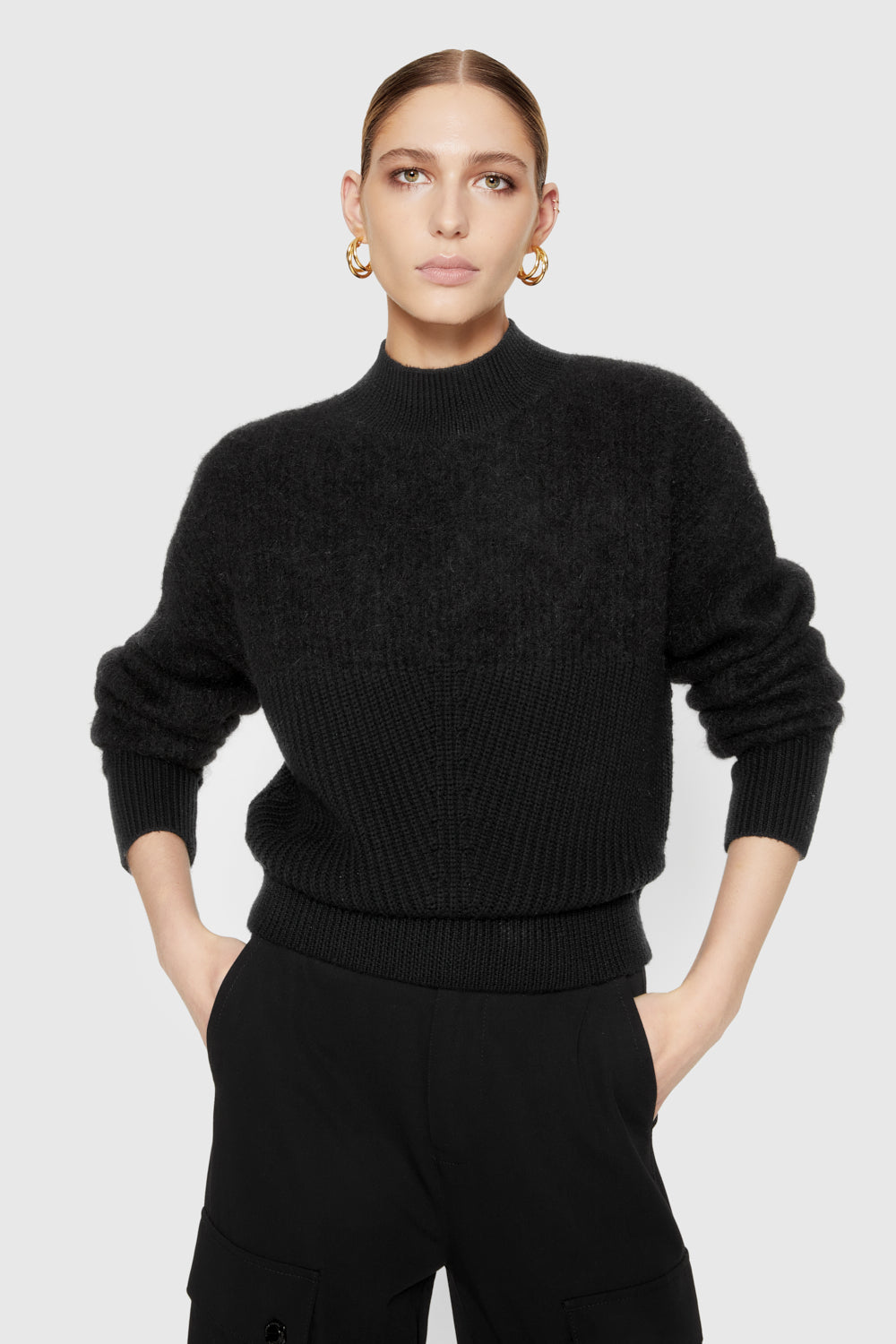 Priscilla Two-Texture Sweater – Rebecca Minkoff