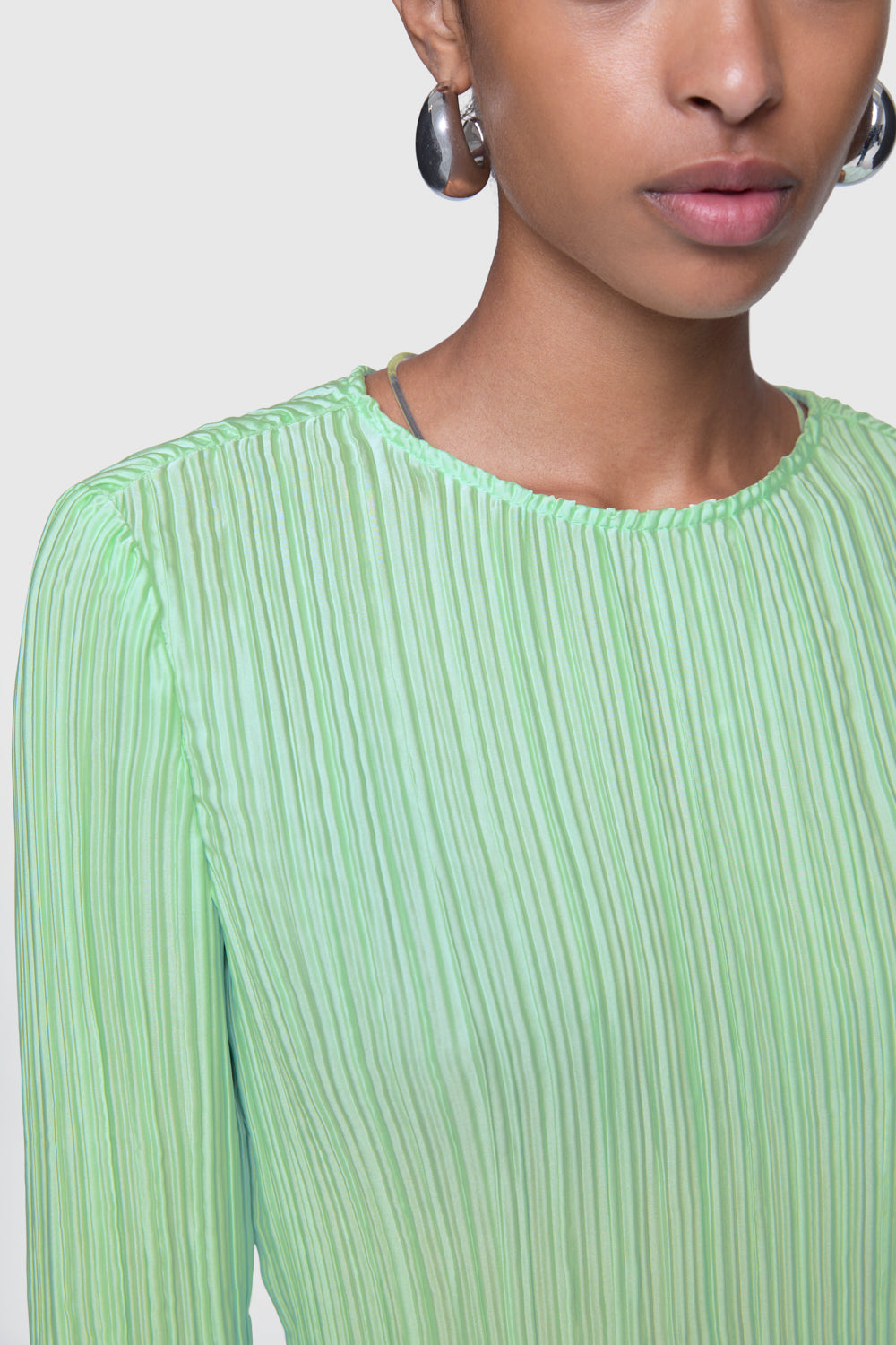 Calista Pleated Top - Matcha / S Calista Pleated Top - Matcha / S