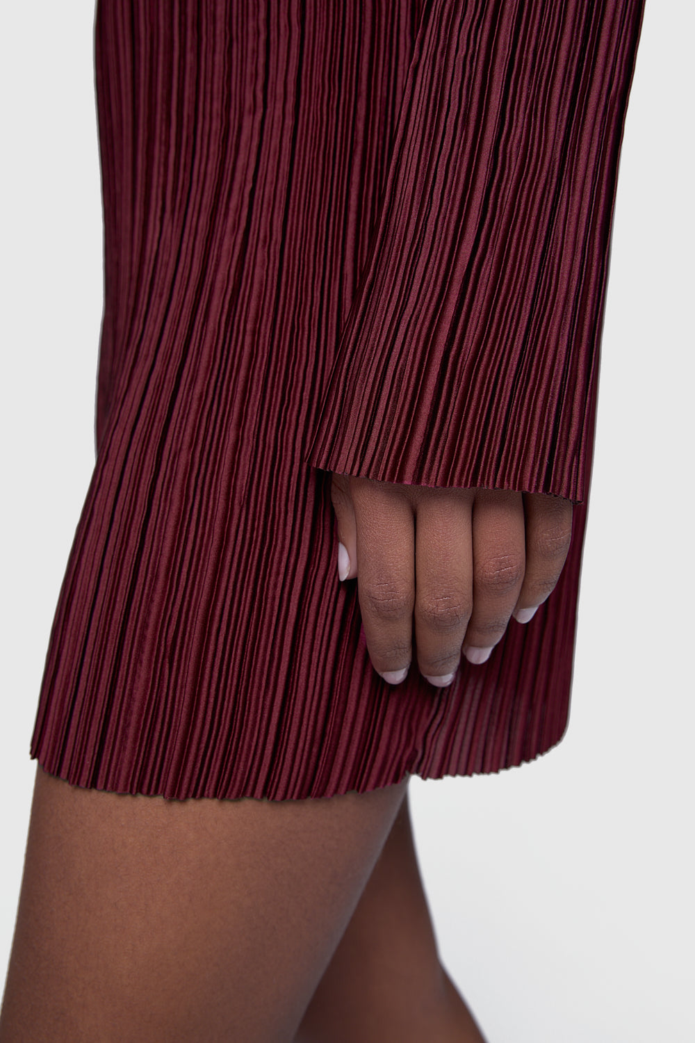Iris Pleated Long Sleeve Mini Dress Iris Pleated Long Sleeve Mini Dress