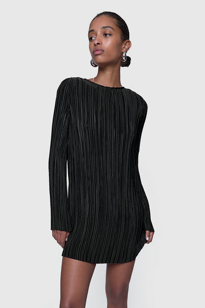 Iris Pleated Long Sleeve Mini Rebecca Minkoff Iris Pleated Long Sleeve Mini Rebecca Minkoff