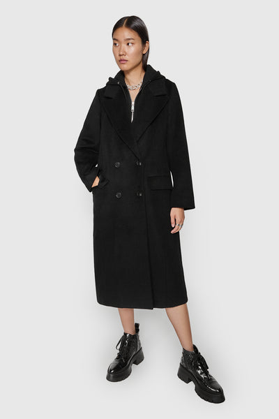 Double Breasted Coat With Contrast Bib – Rebecca Minkoff
