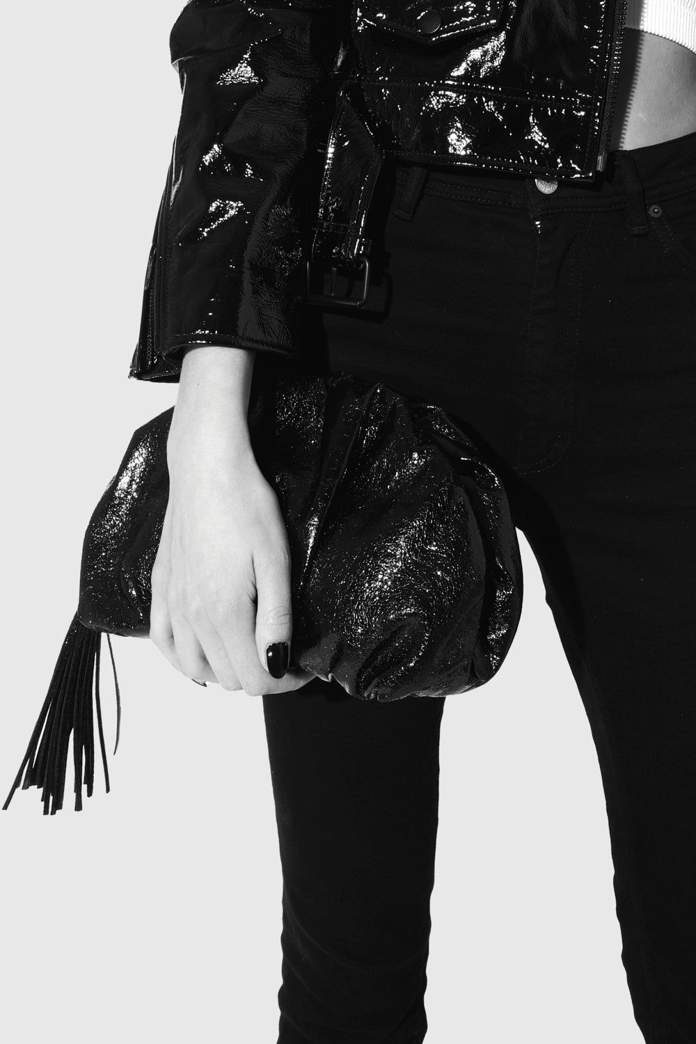 Ruched Clutch - Silver - Rebecca Minkoff