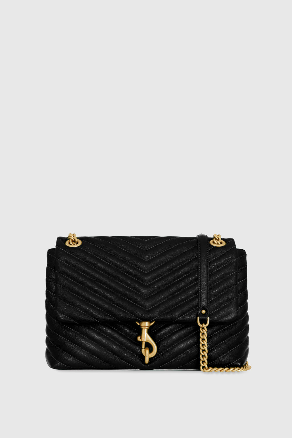 Edie Flap Shoulder Bag Black Rebecca Minkoff