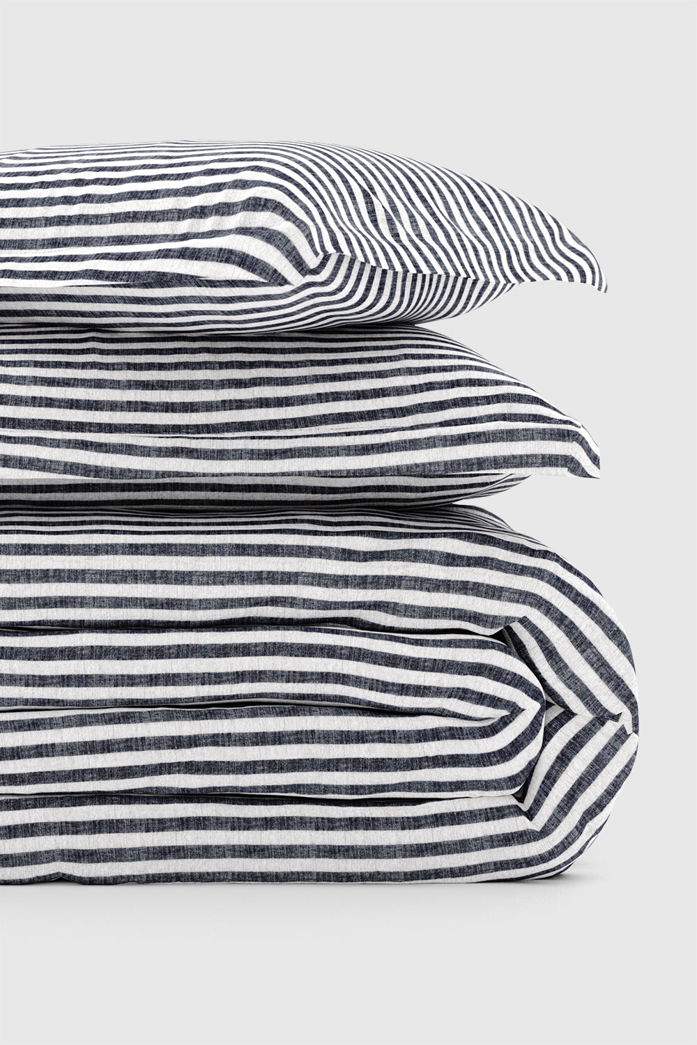 Yarn Dye Textured Stripe Duvet Cover Set