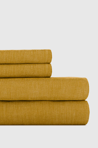 Tumeric Bamboo/Linen Sheet Set