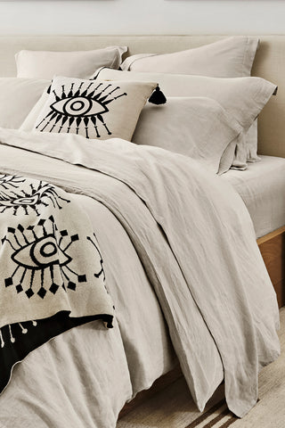 Evil Eye Motif Decorative Pillow