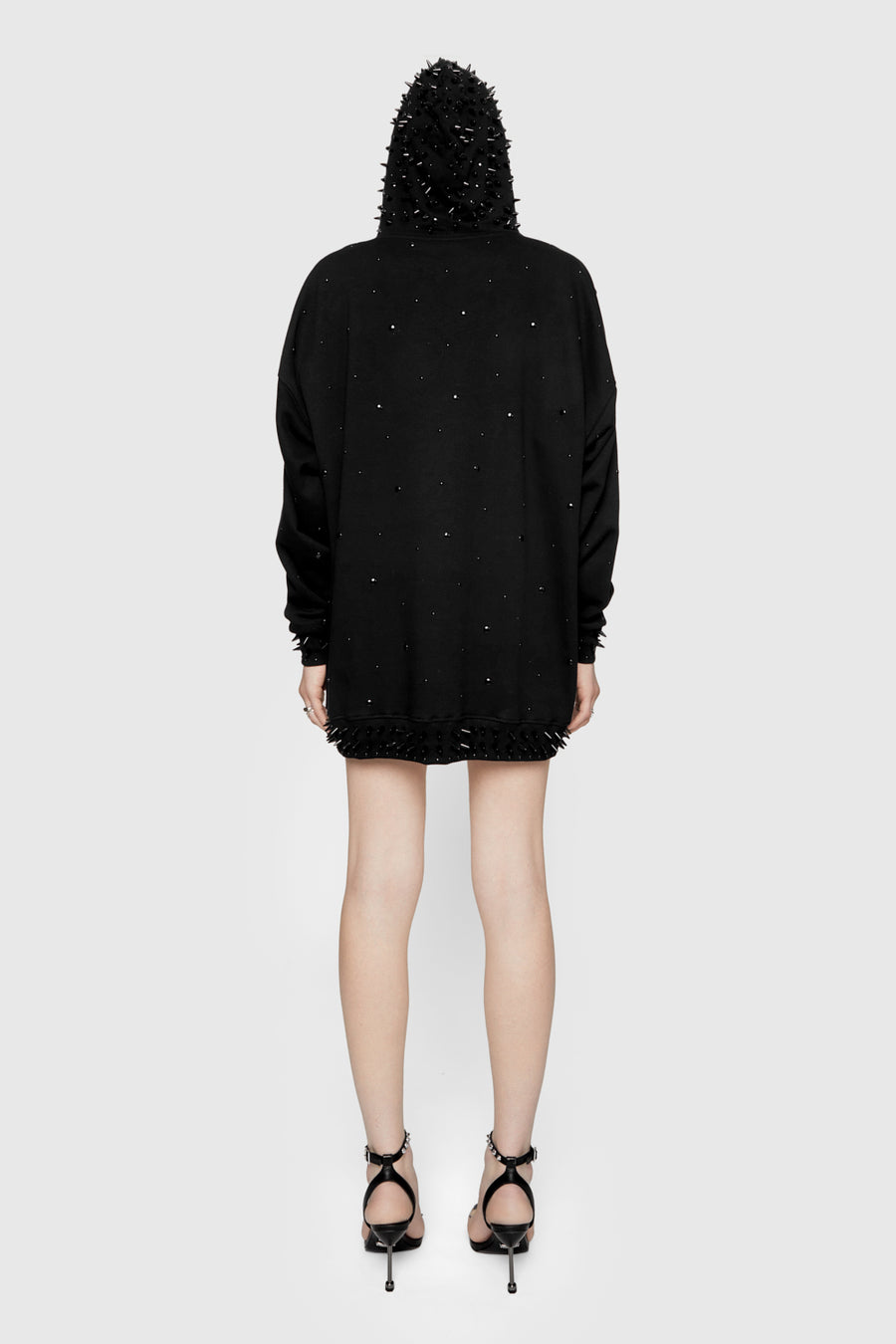 Downtown Studded Sweatshirt Dress