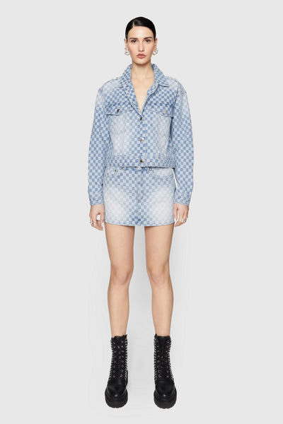 rebecca minkoff denim dress Cleo Denim Mini Skirt – Rebecca Minkoff