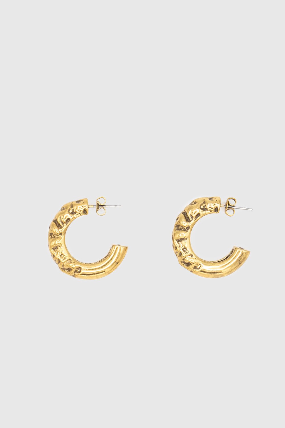 Dual Texture Hoop Earring