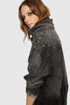 Crystal Embellished Denim Jacket